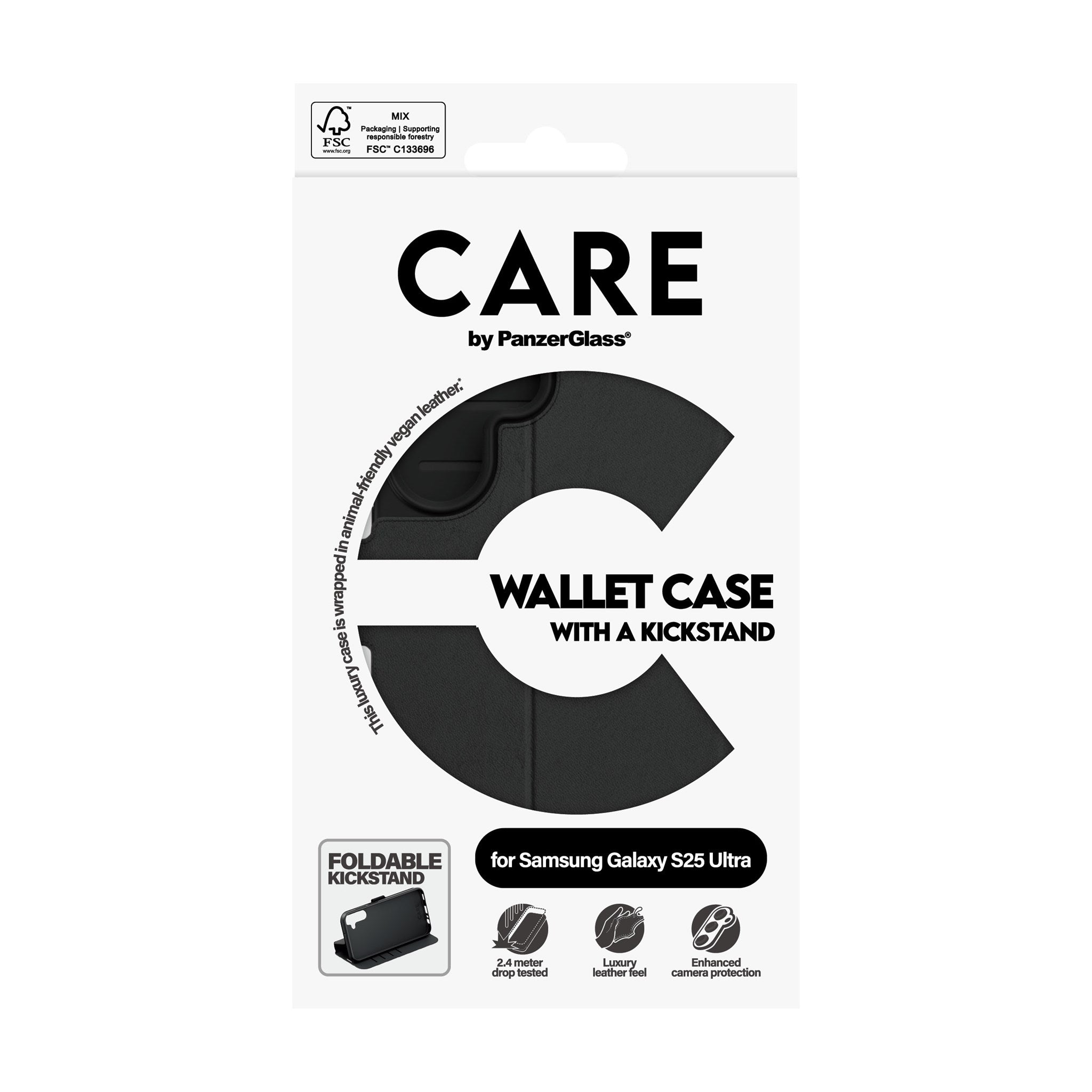 CARE by PanzerGlass® Wallet Case m. Kickstand Samsung Galaxy S25 Ultra